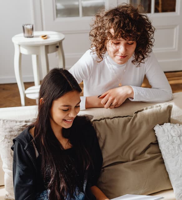 Teens chatting