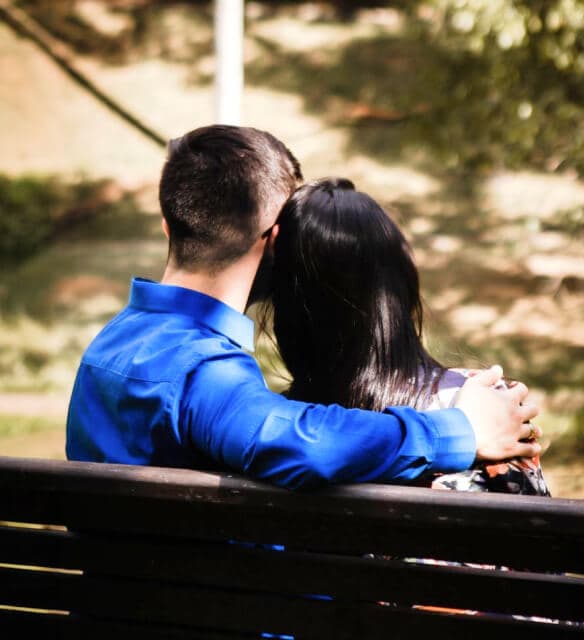 Couple hugging